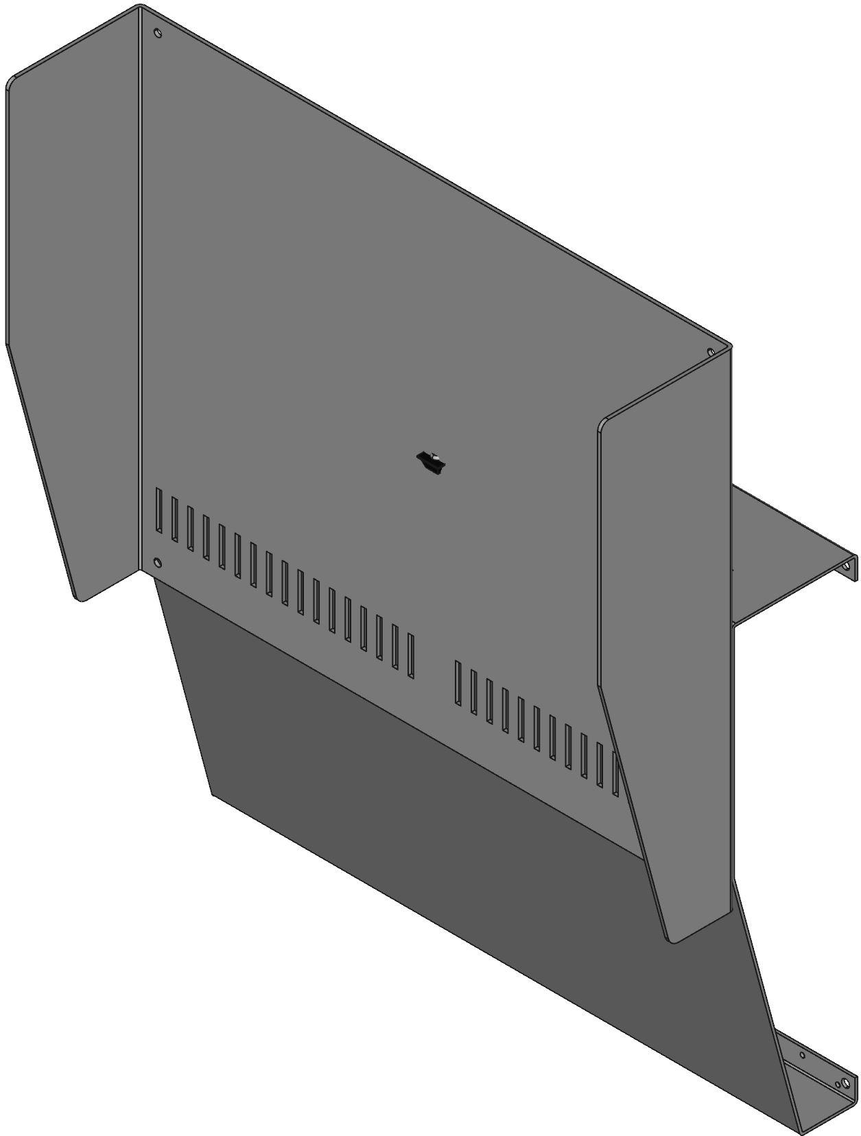 Hammond Manufacturing-1456PL3BKBU  Black/Blue Aluminum Sloped Console Enclosure