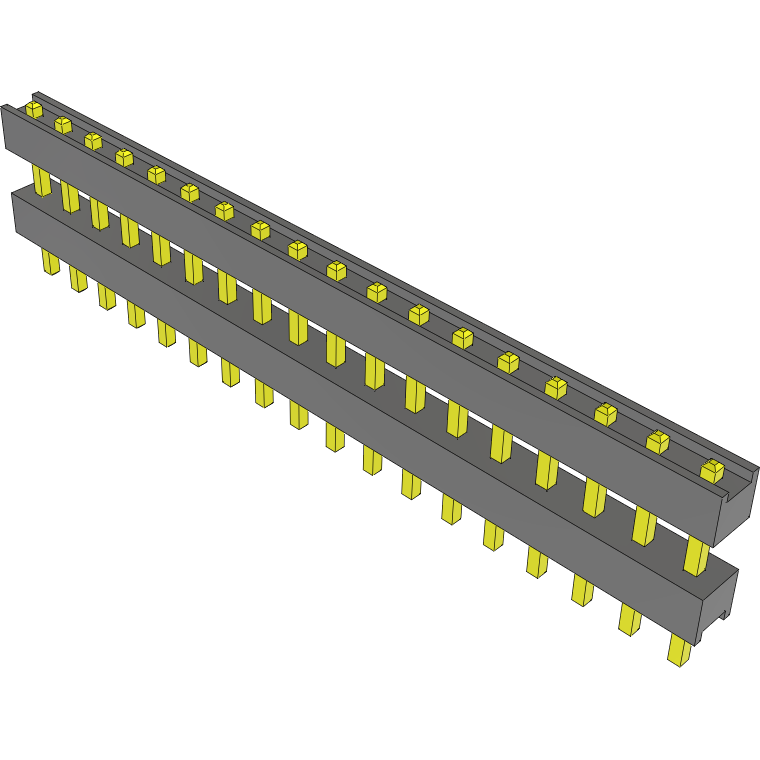 Samtec-DW-18-07-T-S-310 Connector Headers and PCB Receptacles Conn Board Stacker HDR 18 POS 2.54mm Solder ST Thru-Hole Bulk