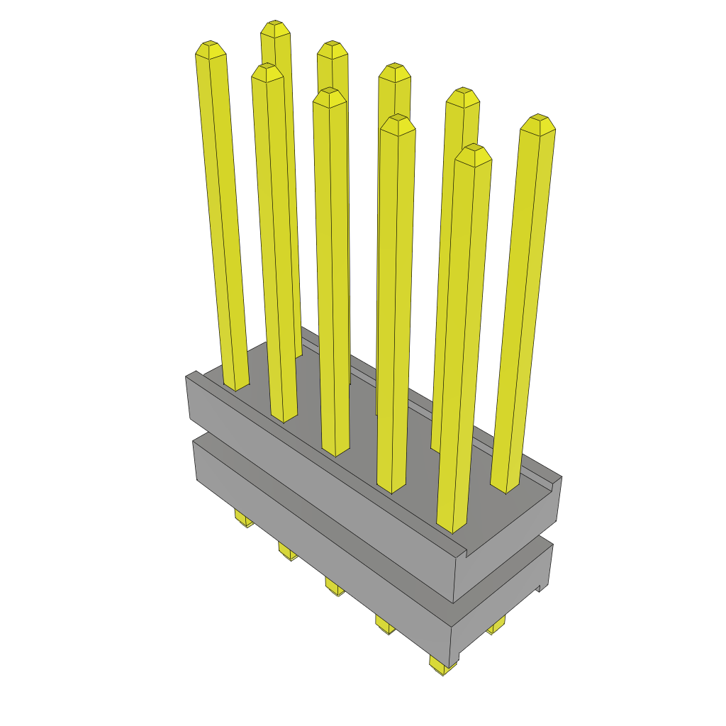 Samtec-TW-05-05-G-D-150-070 Steckverbinderleisten und Leiterplattenbuchsen Conn Board Stacker HDR 10 POS 2mm Solder ST Top Entry Thru-Hole Bulk