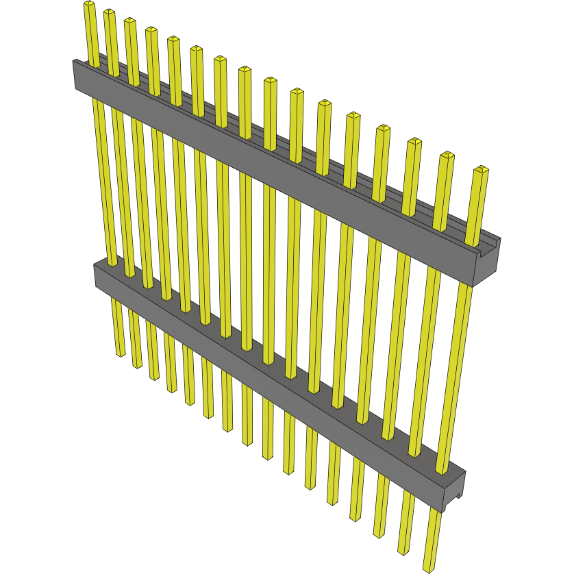 Samtec-EW-16-14-S-S-900 Cabezales del conector y receptáculos PCB Conn Board Stacker HDR 16 POS 2.54mm Solder ST Top Entry Thru-Hole Bulk