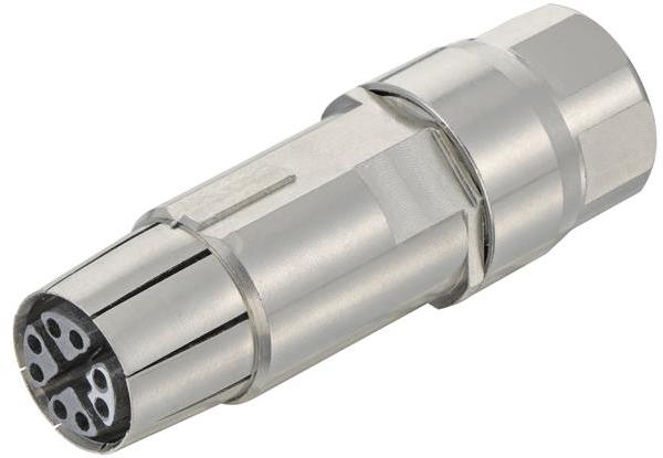 HARTING-09148812806 Steckverbinder, rund Han M12 Crimp X-coded female metal nut