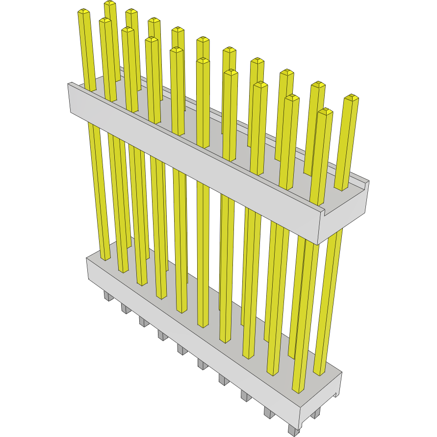 Samtec-HW-10-20-S-D-790-100 Connector Headers and PCB Receptacles Conn Board Stacker HDR 20 POS 2.54mm Solder ST Top Entry Thru-Hole Bulk