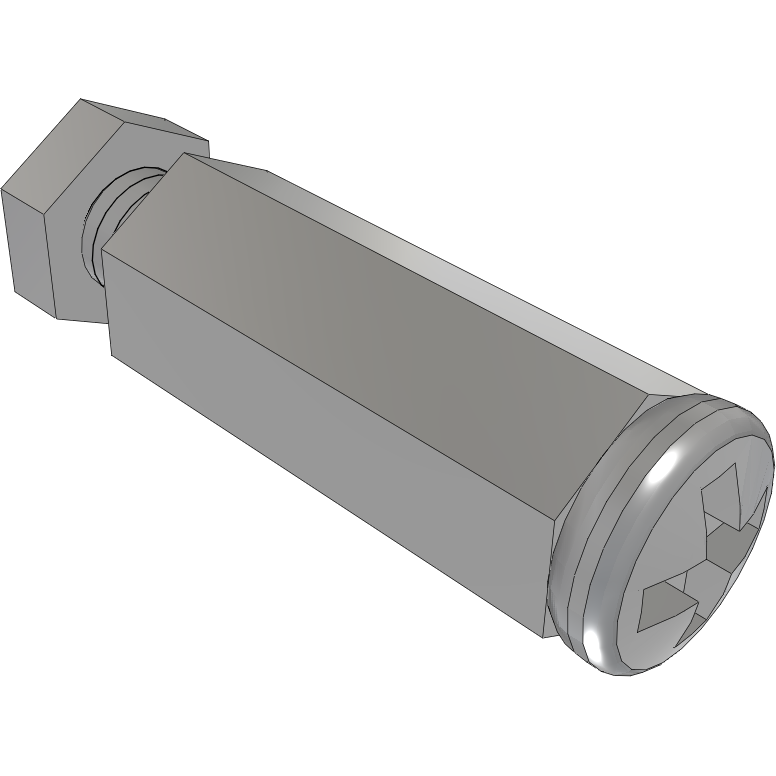 Samtec-SO-1215-03-02-01 Distanzhülsen Standoff Hex M/F M3 X 0.5-THD 4.76mm-A/F 4.76mm-LG Aluminum 6061