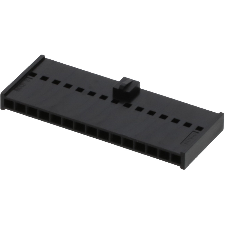 Molex-90156-0155 Connector Discrete Wire Housing Conn Housing F 15 POS 2.54mm Crimp ST Cable Mount Black C-Grid III™ Bag