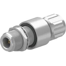 HUBER+SUHNER-3406.17.0028 RF-Steckverbinder Conn Type N Adapter 0Hz to 4000MHz 50Ohm ST M/F Gold