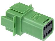Molex-0934445133 Einzeladersteckverbinder, Gehäuse Conn Housing RCP 8 POS Crimp ST Cable Mount Green Bag