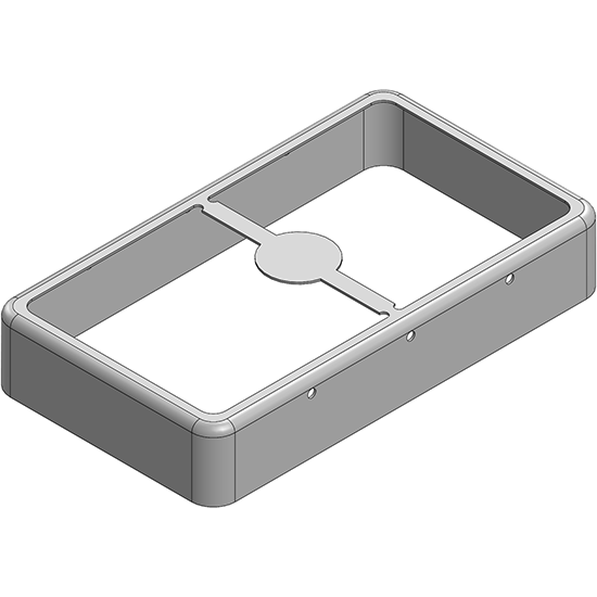 Masach Tech-MS638-10F null 63.8 x 36.3 x 11mm Two-piece Drawn-Seamless RF Shield/EMI Shield FRAME (CRS)