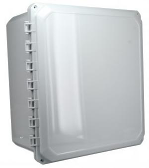 Bud Industries-DPH-28712  Light Gray Polycarbonate Bracket Mount Heavy Duty NEMA 6P/IP68 Hinged Cover PC Enclosure