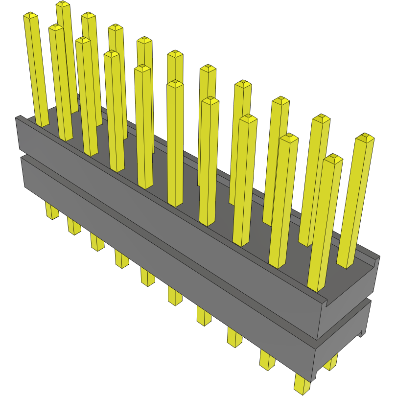 Samtec-DW-10-15-S-D-226 Connector Headers and PCB Receptacles Conn Board Stacker HDR 20 POS 2.54mm Solder ST Top Entry Thru-Hole Bulk