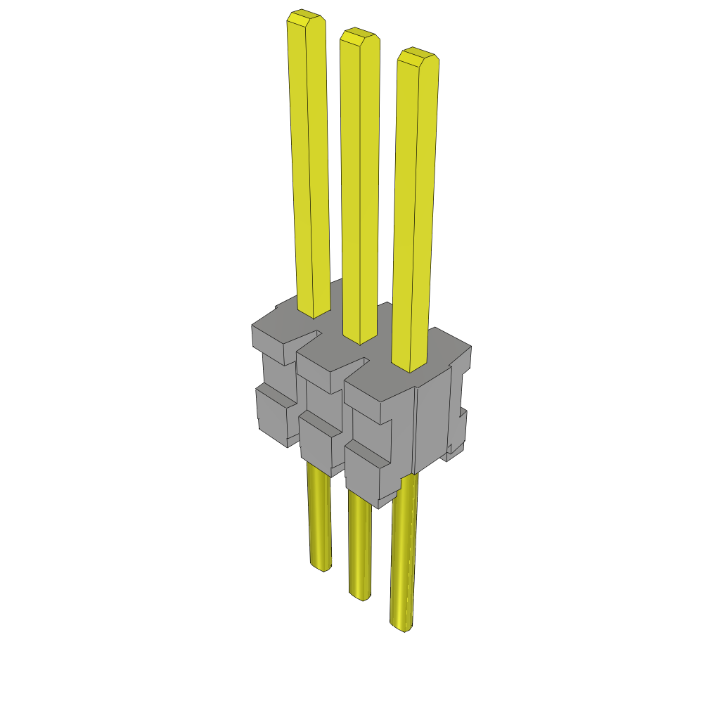 Samtec-TMS-103-21-G-S Steckverbinderleisten und Leiterplattenbuchsen Conn Unshrouded Header HDR 3 POS 1.27mm Solder ST Top Entry Thru-Hole Bulk