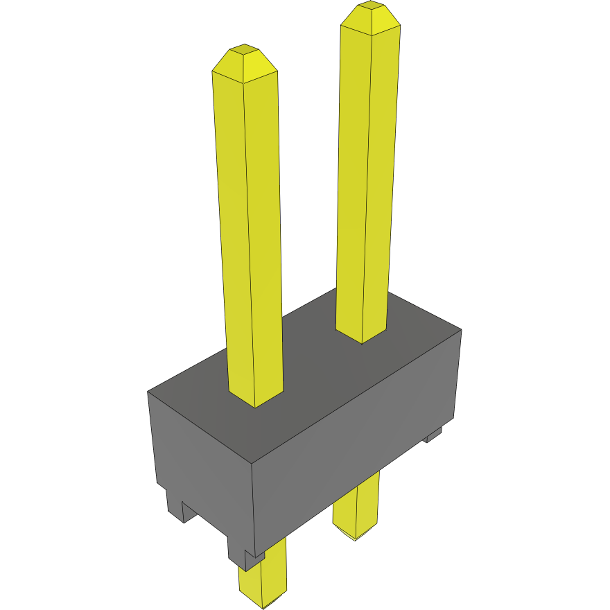 Samtec-TSW-101-07-T-D Steckverbinderleisten und Leiterplattenbuchsen Conn Unshrouded Header HDR 2 POS Solder ST Top Entry Thru-Hole Bulk