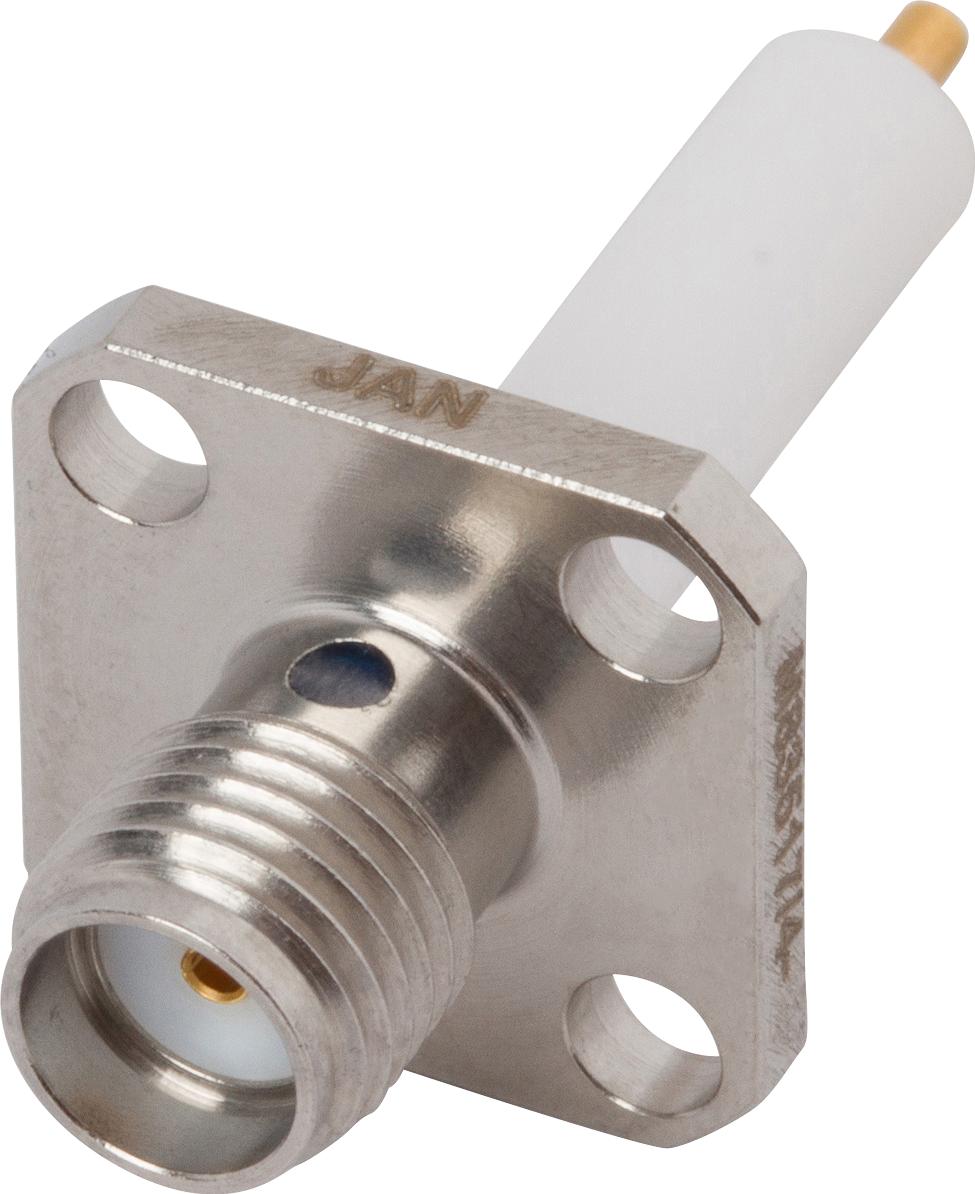 Amphenol SV Microwave-M83517/4-31005 RF-Steckverbinder Conn SMA 0Hz to 18GHz 50Ohm ST Flange Mount RCP Gold Over Copper Tray