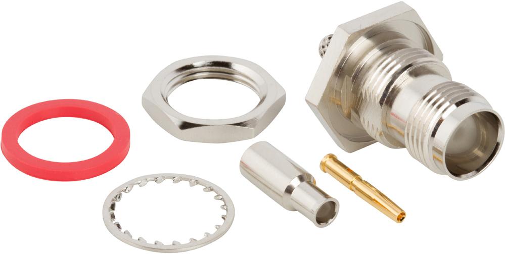 Amphenol RF-122193 RF-Steckverbinder Conn TNC 0Hz to 1GHz 75Ohm Crimp ST Panel Mount RCP Gold