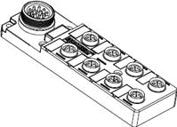Molex-1201140079 null Sensor/Actuator Box 5 Pole M12 8 Port to Mini Change