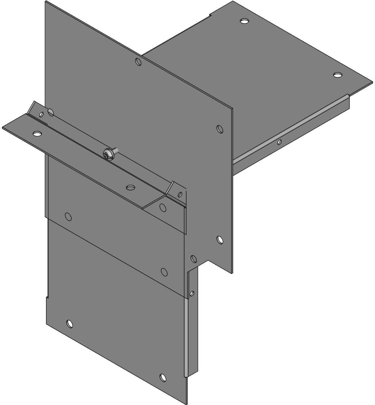 Hammond Manufacturing-CWEL690 Accessoires de câble Wiring Ducts 90° Elbow Square Screw Steel Gray