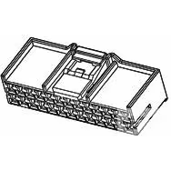 TE Connectivity-936224-1 Gaine de câblage de raccordement discret Conn Housing RCP 2 POS Crimp ST Cable Mount Natural Bag