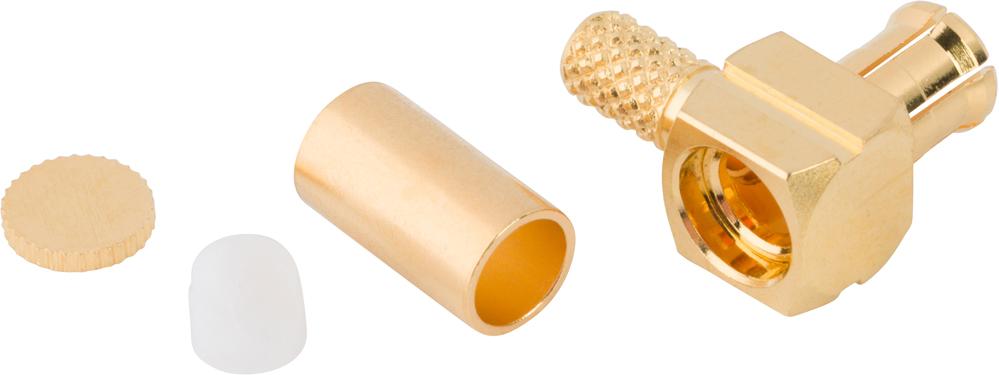 Amphenol RF-252102 RF-Steckverbinder Conn MCX 0Hz to 6GHz 50Ohm Crimp RA Cable Mount PL Gold