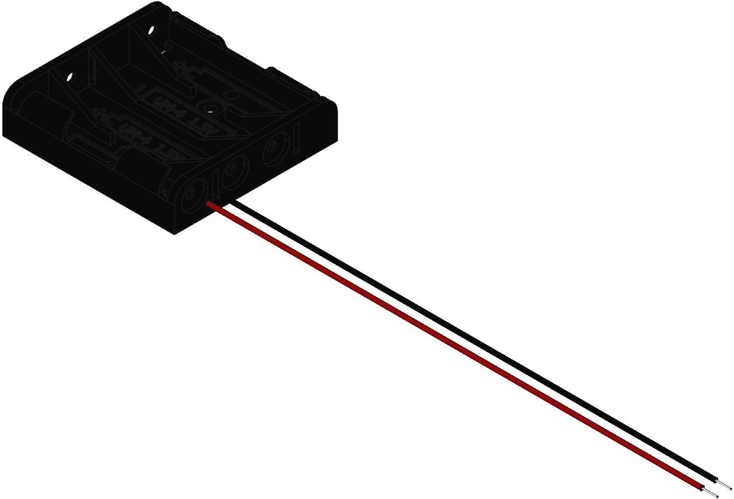 Hammond Manufacturing-BH4AAAW Batteriekontakte, Klemmen und Halter Battery Holder Kit