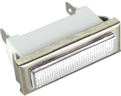 Visual Communications-2390QD4-28V Panel Mount Indicators Panel Mount Indicator Rectangle 1.28"x0.40" INC 28V Tab White