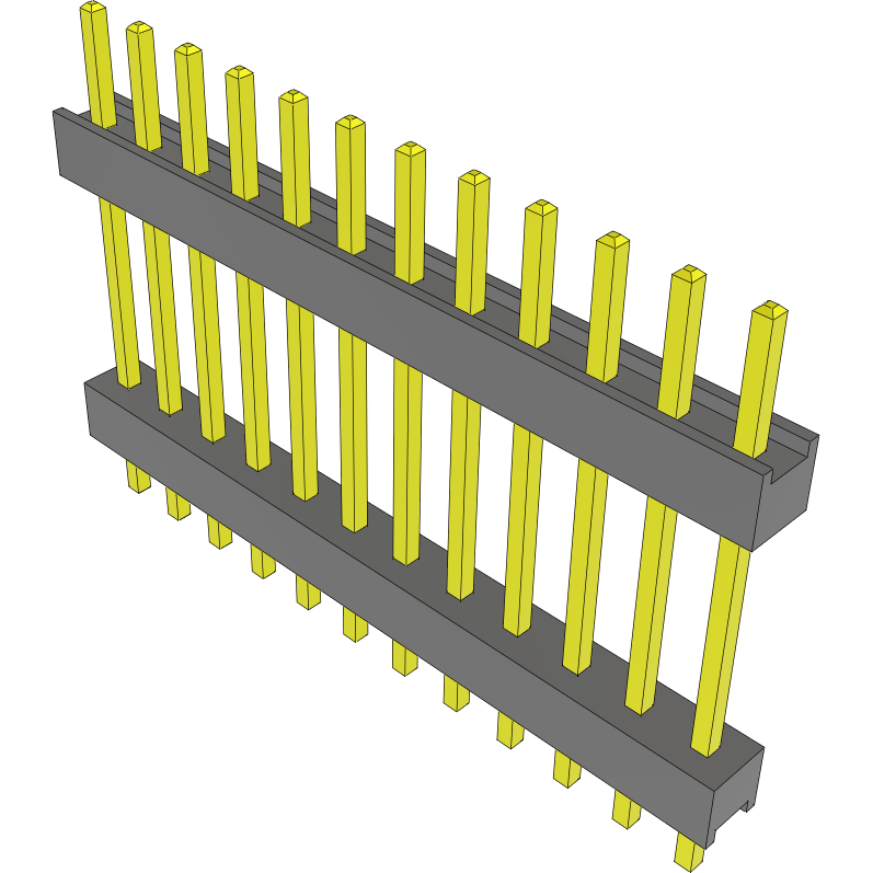 Samtec-DW-12-10-L-S-560 Connector Headers and PCB Receptacles Conn Board Stacker HDR 12 POS 2.54mm Solder ST Thru-Hole Bulk
