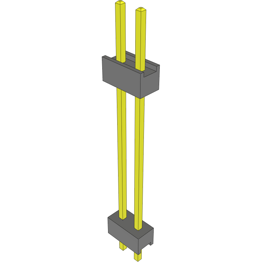 Samtec-DW-02-13-L-S-910 Cabezales del conector y receptáculos PCB Conn Board Stacker HDR 2 POS 2.54mm Solder ST Top Entry Thru-Hole Bulk