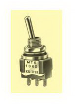 knitter-switch-MTE106G Switch Toggle Switch Toggle Mom OFF Mom SPDT Round Lever Solder Tag 6A 250VAC 30VDC Panel Mount with Threads