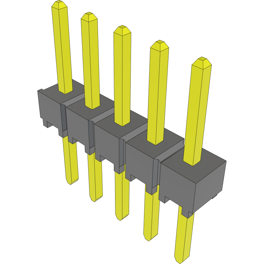 Samtec-TSW-105-08-G-S Cabezales del conector y receptáculos PCB Conn Unshrouded Header HDR 5 POS 2.54mm Solder ST Top Entry Thru-Hole