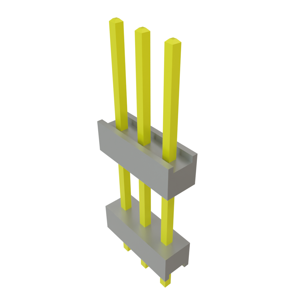 Samtec-DW-03-10-L-S-430 Steckverbinderleisten und Leiterplattenbuchsen Conn Board Stacker HDR 3 POS 2.54mm Solder ST Top Entry Thru-Hole Bulk