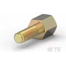 TE Connectivity-5205818-2 Steckverbinderzubehör Connector Accessories Female Screw Lock Straight Steel Yellow Chromate Over Zinc Package