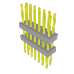 Conn Board Stacker HDR 14 POS 2mm Solder ST Top Entry Thru-Hole Bulk