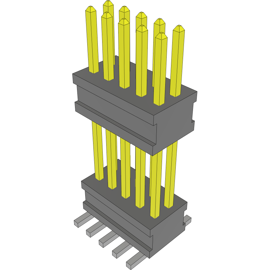 Samtec-FW-05-05-F-D-430-150-A Embases de raccordement et réceptacles PCB Conn Board Stacker HDR 10 POS 1.27mm Solder ST Top Entry SMD FLEX STACK™ Tube