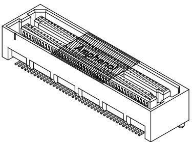 Amphenol-G830MA00803214BHR Embases de raccordement et réceptacles PCB Conn Board to Board RCP 80 POS 0.6mm Solder ST Top Entry SMD T/R