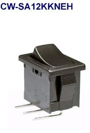 NKK Switches-CW-SA12KKNEH Switch Rocker Switch Rocker ON ON SPDT PC Pins Curved Rocker 6A 250VAC