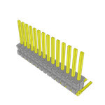 Conn Unshrouded Header HDR 14 POS 1.27mm Solder RA Side Entry Thru-Hole Tube