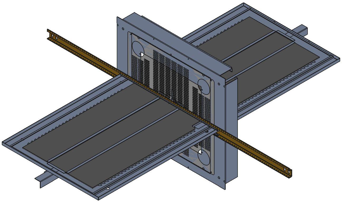 Hammond Manufacturing-C2RR247031DBK1 Kästen, Gehäuse und Gestelle Black Steel DIN Rail Storage Cabinet