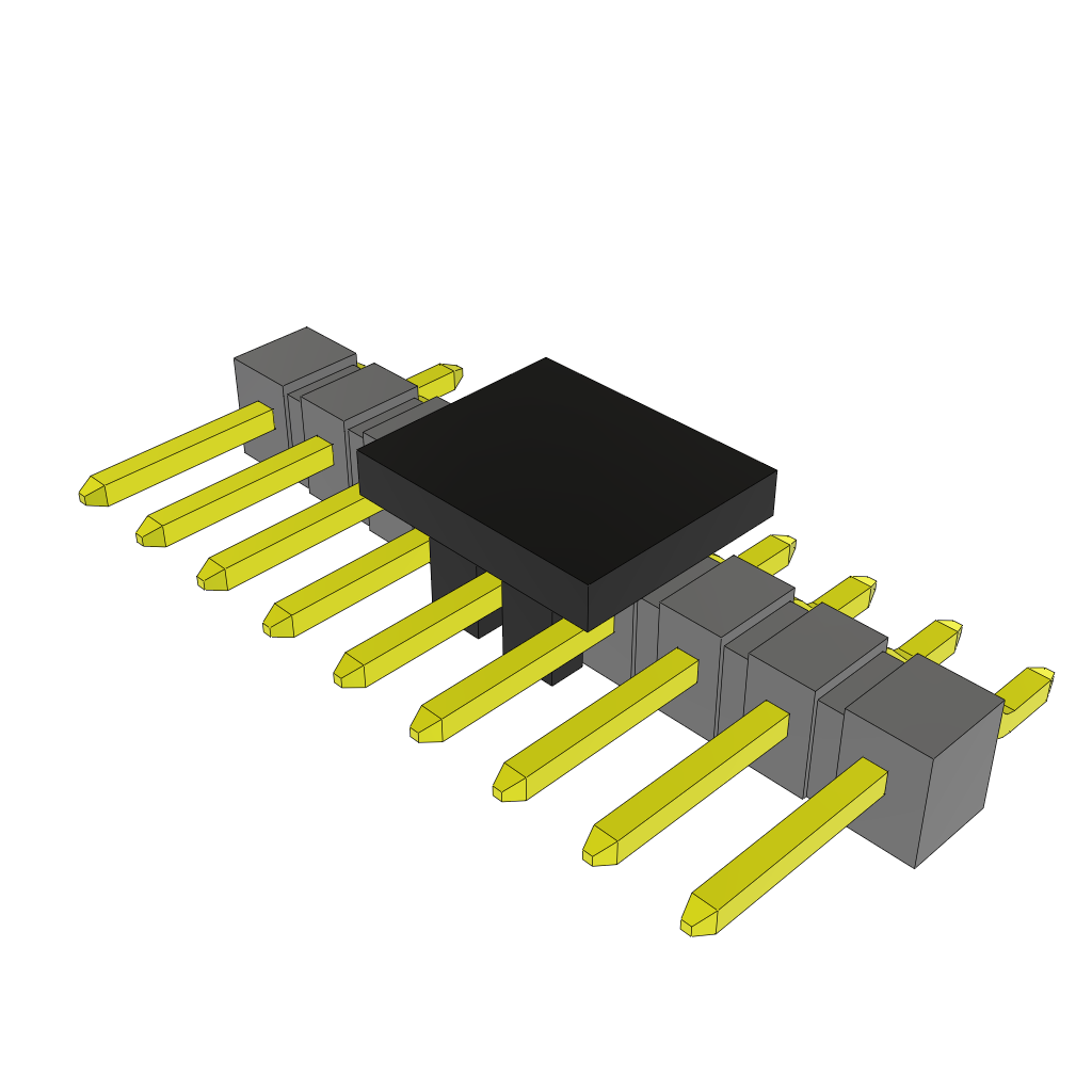 Samtec-TSM-109-01-S-SH-P-TR Steckverbinderleisten und Leiterplattenbuchsen Conn Unshrouded Header HDR 9 POS 2.54mm Solder RA Side Entry SMD T/R