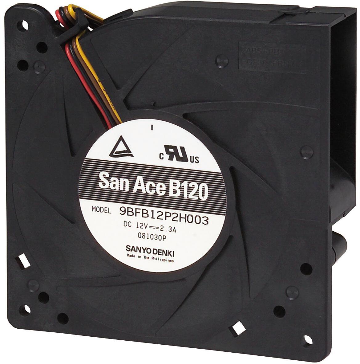 SANYO DENKI-9BFB12P2H003 排风机和风扇 DC Blower Centrifugal Ball Bearing 12V 10.8V to 13.2V 56.5CFM 62dB 120 X 120 X 32mm