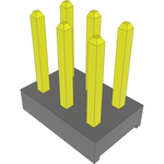 Conn Unshrouded Header HDR 6 POS 2mm Solder ST Top Entry Thru-Hole Bulk