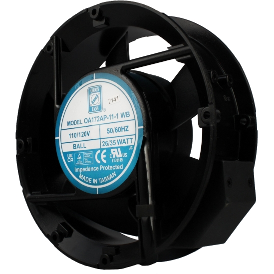 ORION FANS-OA172AP-11-3WB 排风机和风扇 AC Fan Axial Ball Bearing 115V 80V to 130V 135CFM 33dB 172 X 51mm Low Speed
