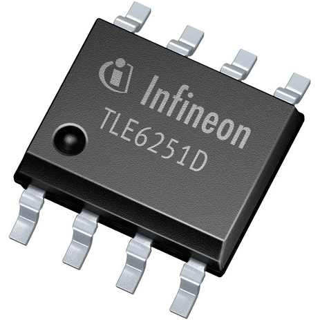 Infineon Technologies AG-TLE6251DXUMA2 CAN (Controller Area Network) CAN 1Mbps Normal/Standby 3.3V/5V Automotive AEC-Q100 8-Pin DSO T/R
