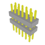 Conn Board Stacker HDR 12 POS 2mm Solder ST Top Entry Thru-Hole Bulk