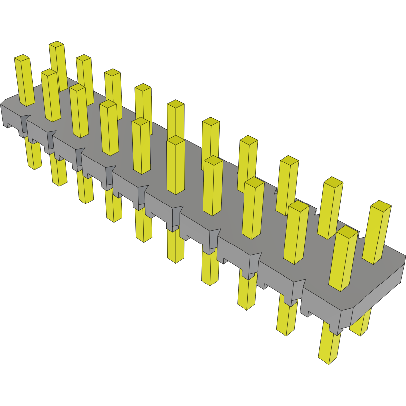 Samtec-MTLW-110-06-G-D-118 Cabezales del conector y receptáculos PCB Conn Unshrouded Header HDR 20 POS 2.54mm Solder ST Top Entry Thru-Hole Bulk