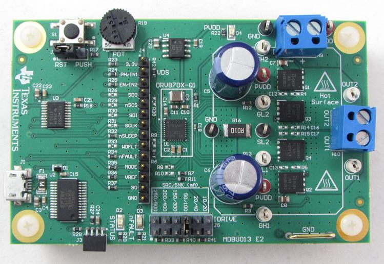 Texas Instruments-DRV8702-Q1EVM 电源管理开发电路板和套件 DRV8702-Q1 Gate and Power Driver Evaluation Board Automotive AEC-Q100