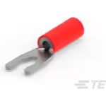 Spring Spade Terminal 16-22AWG Brass Red 20.6mm Tin T/R