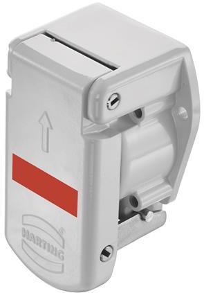 HARTING-09580010302 Schrumpfbalgenadapter Hood, Bulkhead Mounted Housing, Aluminum Die-Cast