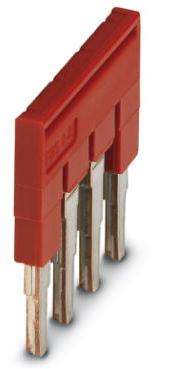 PHOENIX CONTACT-3030255 Accesorios del conector Connector Accessories Plug In Bridge Straight Polyamide/Copper Red