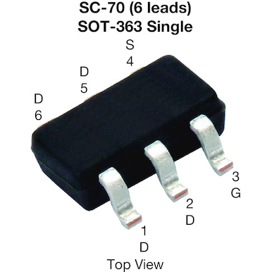 Vishay-SI1442DH-T1-GE3 MOSFETs Trans MOSFET N-CH 12V 4A 6-Pin SC-70 T/R