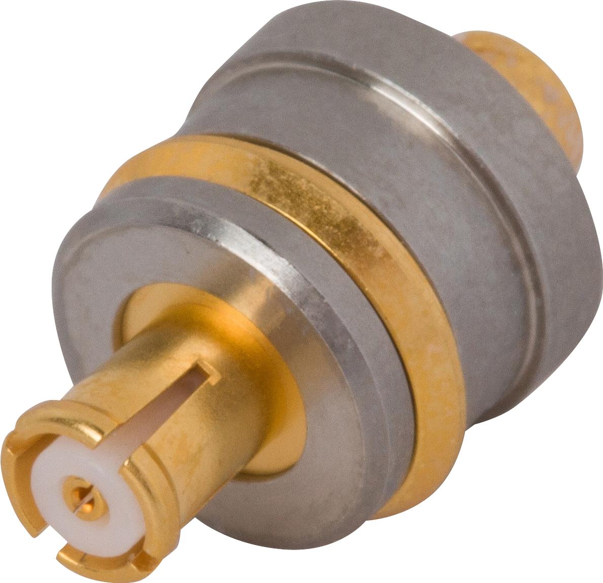 Amphenol SV Microwave-1221-6001 Connector RF Conn SMP 0Hz to 40GHz 50Ohm Solder ST Panel Mount F Gold Over Nickel Tray