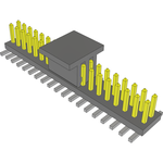 Conn Unshrouded Header HDR 38 POS 1.27mm Solder ST Top Entry SMD T/R