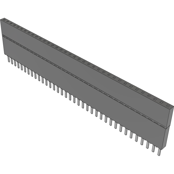 Samtec-ESW-136-69-S-S Steckverbinderleisten und Leiterplattenbuchsen Conn Elevated Socket SKT 36 POS 2.54mm Solder ST Top Entry Thru-Hole Tube